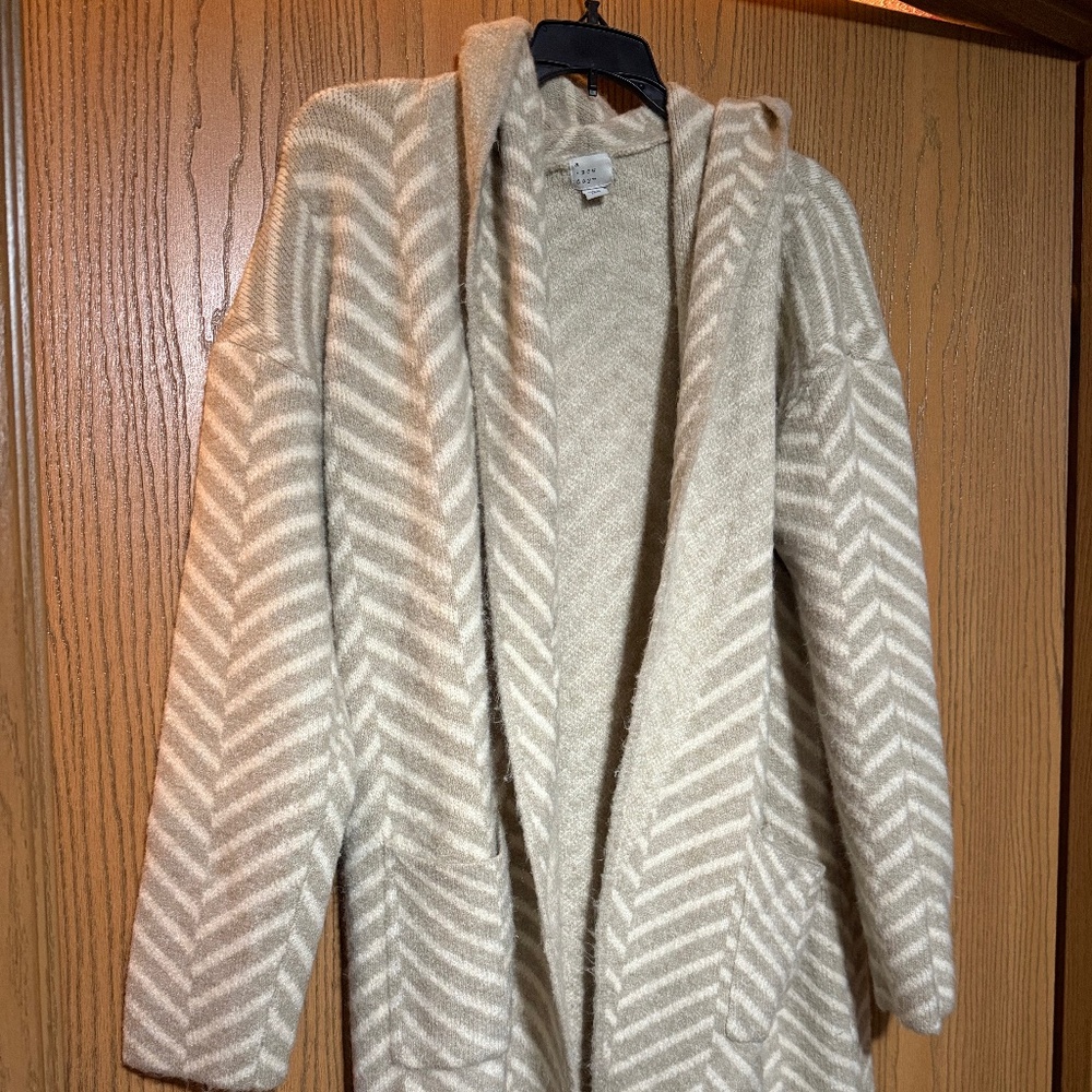 Long, chevron cardigan